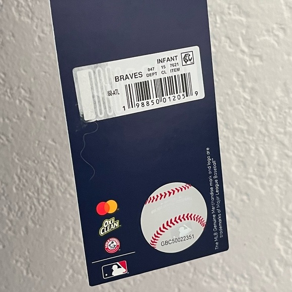 Atlanta Braves Boys Romper Authentic 12 months Baseball - Picture 5 of 6